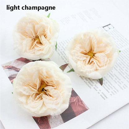 30 Heads Artificial Simulation Silk Austin Rose Peony DIY Wedding Special Event Arrangement Decor Florals Hat Shoes Accessories