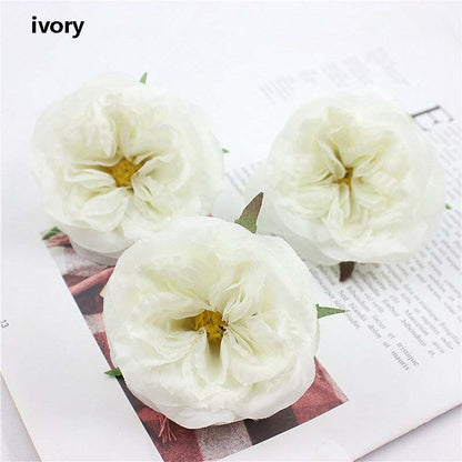 30 Heads Artificial Simulation Silk Austin Rose Peony DIY Wedding Special Event Arrangement Decor Florals Hat Shoes Accessories