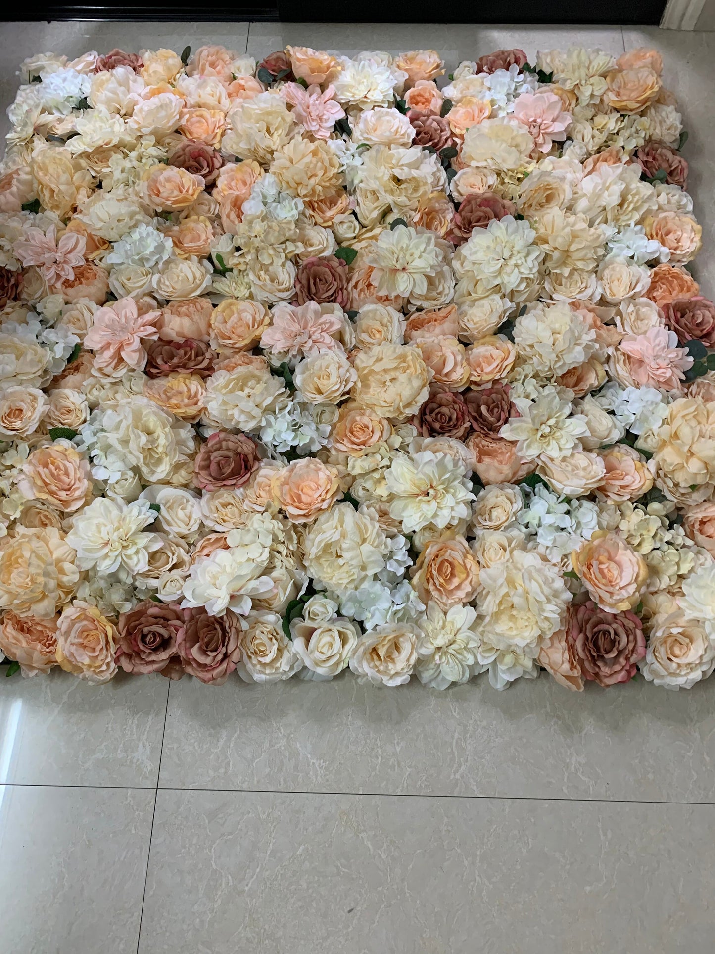 Champagne Wedding Flower Wall  Wedding Photography Backdrop Artificial Simulation Flower Wall  for Special Event Party Decor Panel 40x60cm