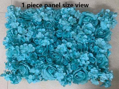 Turquoise Flower Wall For Wedding Photography Backdrop Bridal Shower Special Event Arrangement Decor Floral Panels 40*60cm