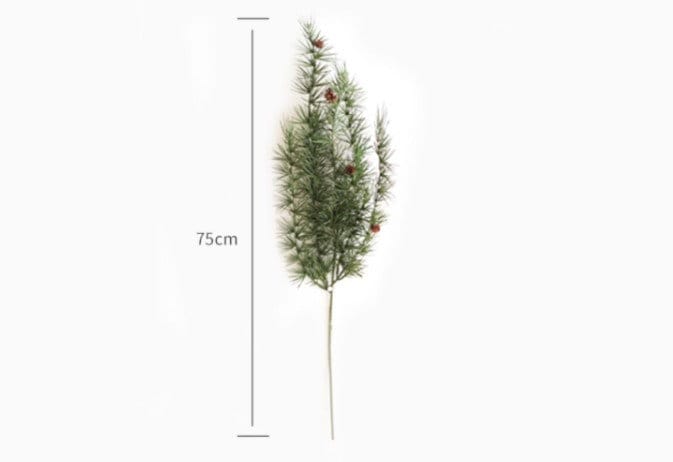 Artificial Simulation Pine Needle Emulation Pine Nut Branches Hanging Basket Fake Plants For Wedding Event Home Decoration Length 80cm/31.5&quot;