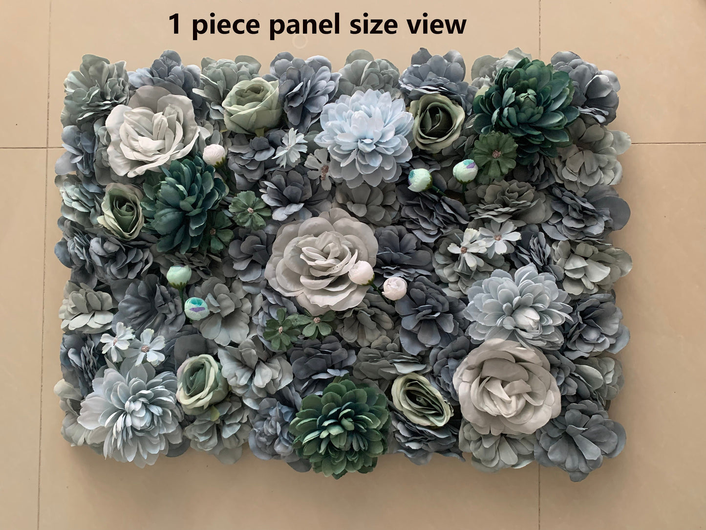 Popular Grey Blue Flower Wall For Wedding Romantic Photography Backdrop Special Event Party Arrangement Decor Fake Floral Panels 40cm*60cm