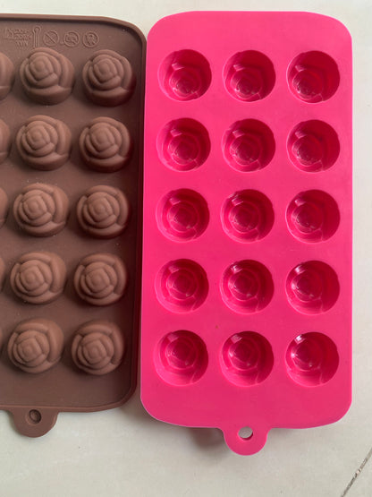 Mother’s Father’s Day Silicone 3D Rose Chocolate Mold Gummy Ice Cube Tray Jelly Soap Wax Melt