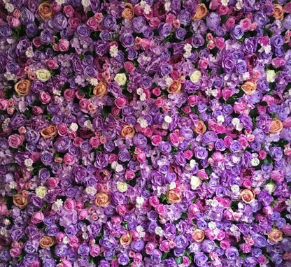 Purple Flower Backdrop Wall For Wedding Arrangement Bridal Shower Baby Shower Photography Background Floral Panels 15.75X23.62&quot;