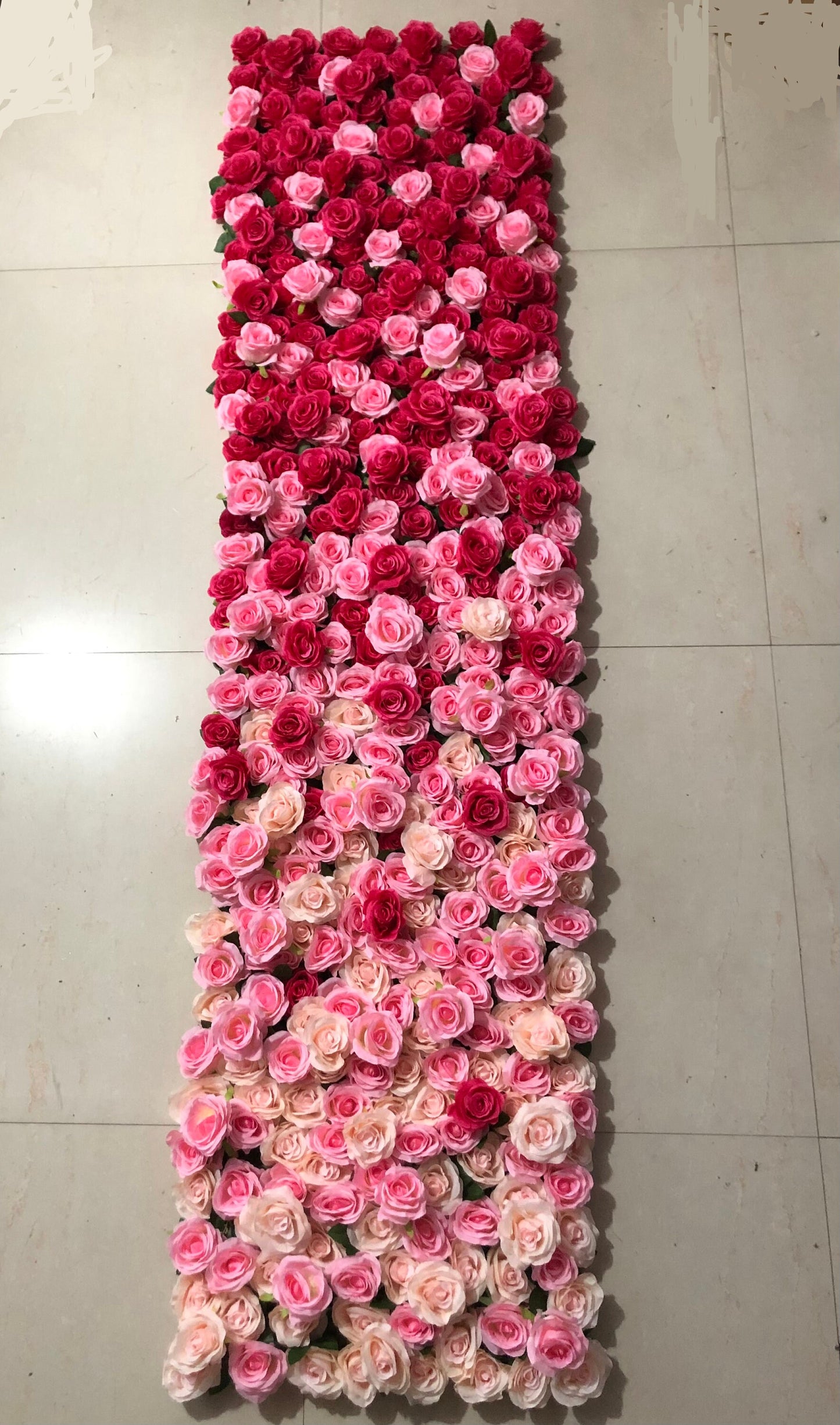 Hot Pink Gradul Floral Wall For Wedding Photography Backdrop Bridal Shower Event Salon Party Arrangement Decor Floral Panels 40x60cm