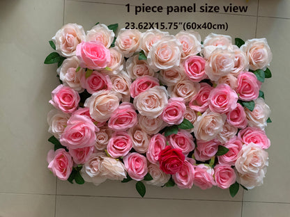 Hot Pink Gradul Floral Wall For Wedding Photography Backdrop Bridal Shower Event Salon Party Arrangement Decor Floral Panels 40x60cm