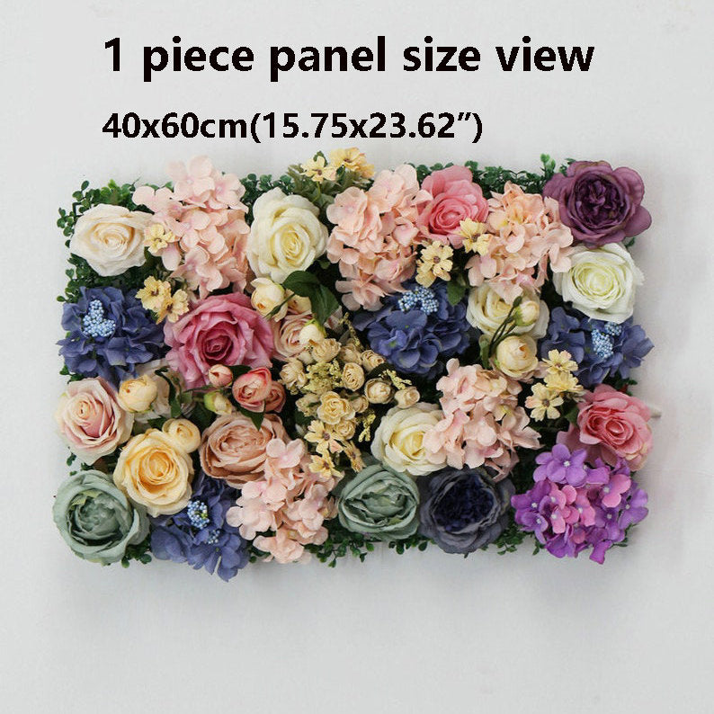 Mixed Colors Flower Wall For Wedding Photography Backdrop Bridal Shower Event Salon Party Arrangement Decor Floral Panels 40x60cm