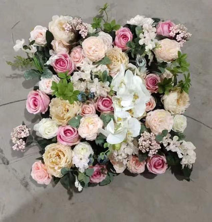 3D Floral Wall For Wedding Arrangement Fake Flower Wall For Bridal Shower Special Event Salon Party Backdrop Decor Flower Panels 50x50cm
