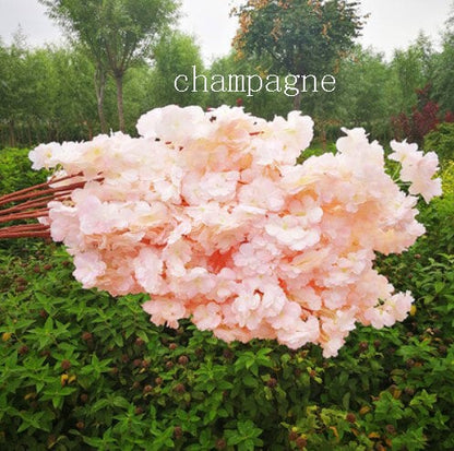 High Quality 5 Stems Length 100cm/39.37&quot; Artificial Simulation Silk Cherry Blossom Wedding Decoration Flowers Sakura Spring