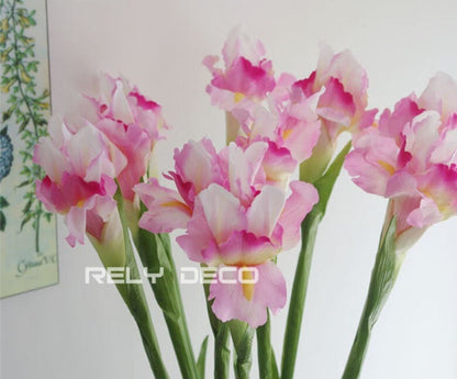 10 pcs Irises Home Center Table Decorated Floral Artifical Simulation Irises Flowers Length 70cm/27.56 inches