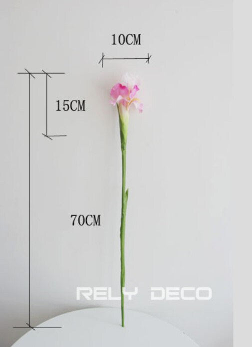 10 Stück Schwertlilien für den Tisch in der Mitte, dekoriert mit Blumen, künstlichen Schwertlilien, Länge 70 cm