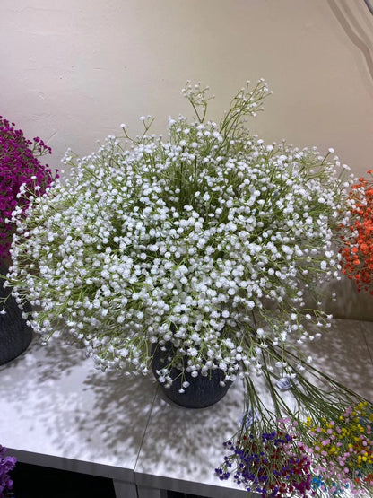 Wholesale 50 stems Babys Breath Bouquet Flowers Wedding Arrangement Decor Table Center Floral Babys Breath Fake Flower 6 colors Avaliable