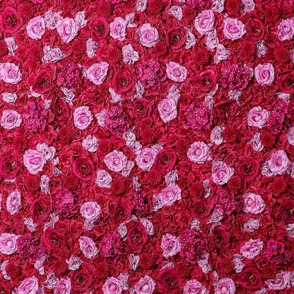 Heiße rosa Blumenwand, künstliche Blumentafel, Zuhause, Geschäft, Party, Urlaub, Wanddekoration, Fotografie-Hintergrund, Blumentafeln, 40 cm x 60 cm