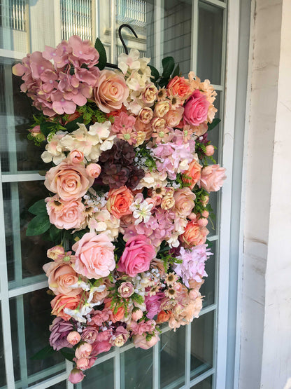 Romantic Fake Flower Wall for Wedding Photography Backdrop Simulation Rose for Special Event Party Decor Panel 15.75x23.62inch