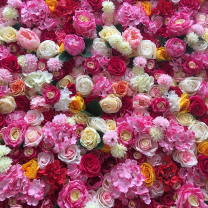 Floral Wall For Wedding Arrangement Fake Flower Wall Backdrop Bridal Shower Event Salon Party Photography Panel 15.75&quot;x23.62&quot;