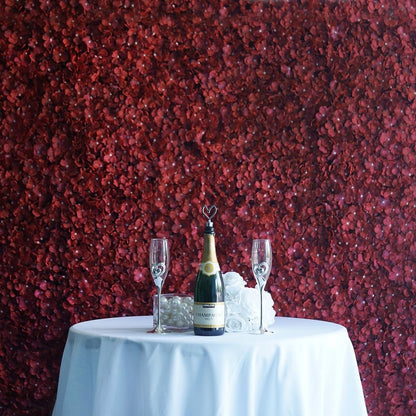 Wholesale Wine Red Hydrangea Flower Wall  for Wedding Photography Backdrop Special Event Salon Arrangement Decor Floral Panels 40x60cm