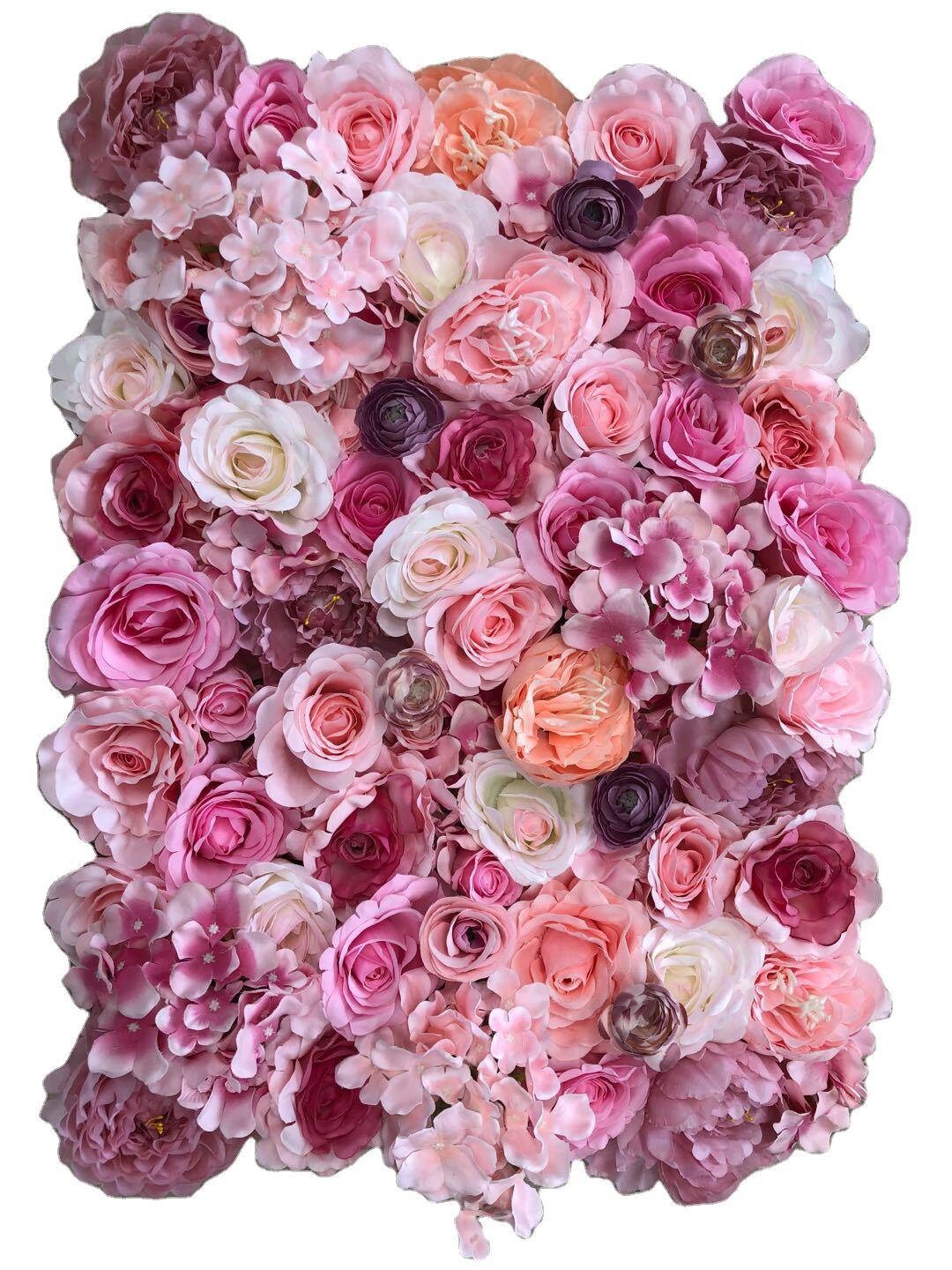 New Customize Wedding Flower Wall 3D Backdrops For Romantic Photography Baby Shower Salon Special Event Fake Floral Panel 15.75x23.62inch