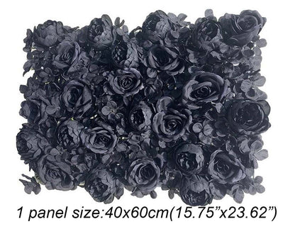 Popular Black Flower Wall  for Wedding Photography Backdrop Special Event Salon Arrangement Decor Floral Panels 40x60cm