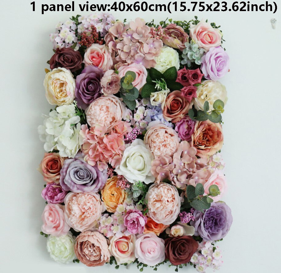 New Customized Beautiful Flower Wall For Wedding Photography Backdrop Artificial Simulation Flower Wall  for Special Event Party Decor Panel