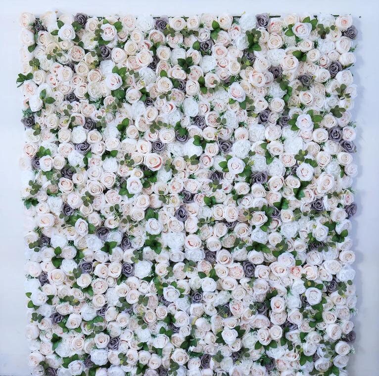 3D Wedding Flower Wall For Photography Backdrop Bridal Shower Special Event Salon Party Decor Arrangement Fake Floral Panels 40x60cm