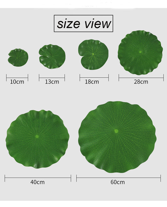 Artificial Floating Lotus Leaf PE Foam Leves Water Lily Leaf Floating Home Graden Pool Plants Decoration No Flowers