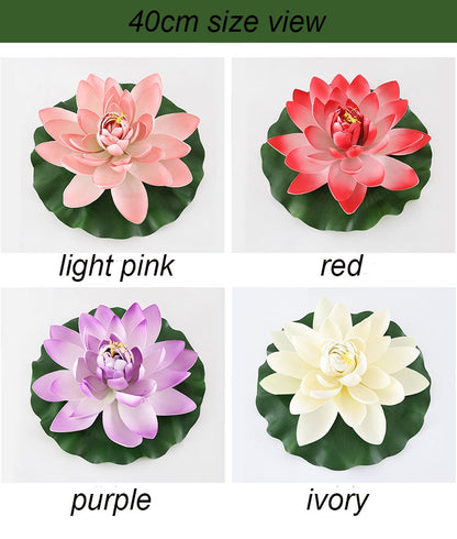 Roter Lotus, künstliche Simulation, Lotusblumen, PE-Schaum, Seerose, schwimmender Pool, künstliche Blumen, Hochzeit, Hausgarten, Pool-Dekoration