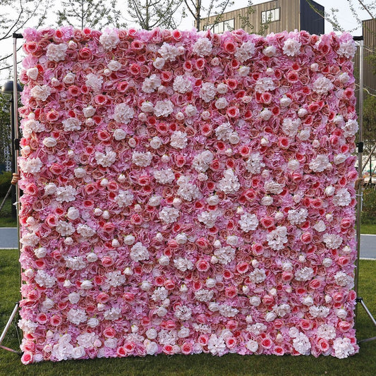 Floral Wall For Wedding Arrangement Event Salon Party Photography Backdrop Fabric Rolling Up Curtain Fabric Cloth