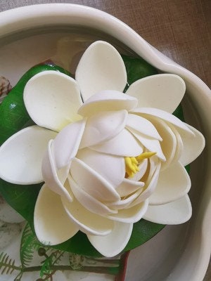 12 PCS Artificial PE Foam Lotus flowers Water Lily Floating Pool Mini Lotus Wedding Home Garden Decoration Fake Flowers