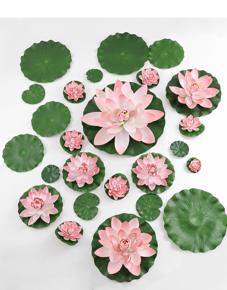 Artificial Floating Lotus Leaf PE Foam Leves Water Lily Leaf Floating Home Graden Pool Plants Decoration No Flowers