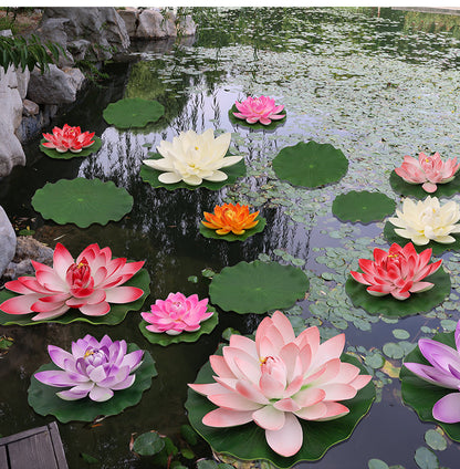 Roter Lotus, künstliche Simulation, Lotusblumen, PE-Schaum, Seerose, schwimmender Pool, künstliche Blumen, Hochzeit, Hausgarten, Pool-Dekoration