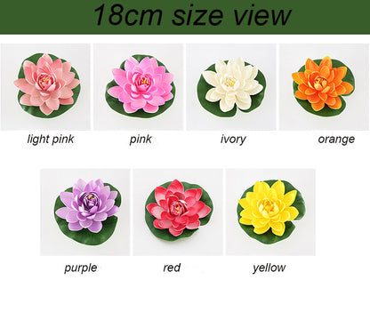 Roter Lotus, künstliche Simulation, Lotusblumen, PE-Schaum, Seerose, schwimmender Pool, künstliche Blumen, Hochzeit, Hausgarten, Pool-Dekoration