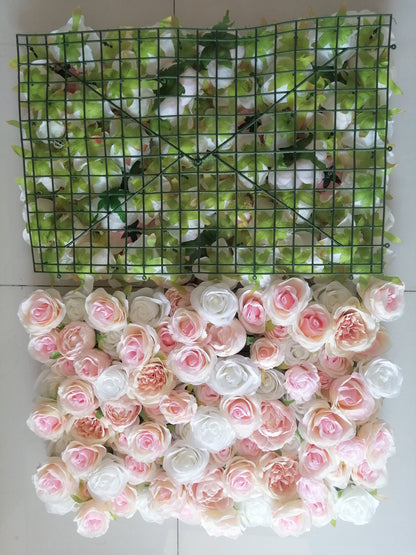 Gradual Colour Rose Wall  Fake Peony Rose Wall For Wedding Romantic Photography Backdrop Special Event Decor Floral Panels 40*60cm