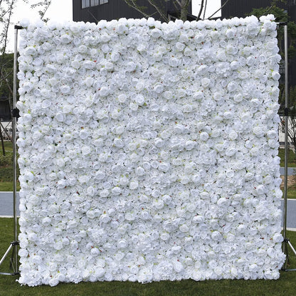 White Flower Wall For Wedding Photography Backdrop Fake Floral Wall  For Special Event Party Arrangemet Decor Floral Panels 40x60cm