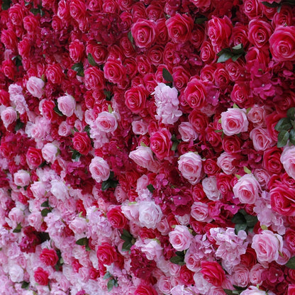 Allmähliche heiße rosa Blumenwand für Hochzeitsarrangement, Veranstaltung, Salon, Party, Fotografie, Hintergrund, Stoff, aufrollbar, Vorhangstoff, Tuch