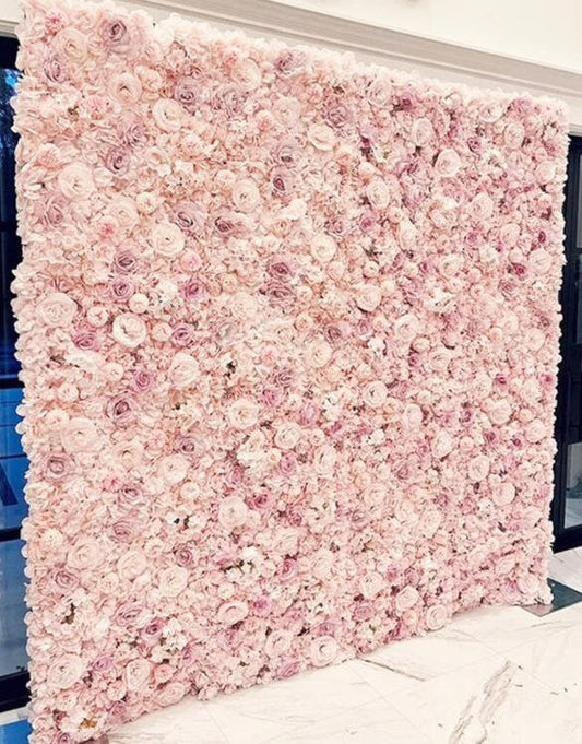 Baby Pink Flower Wall For Wedding Romantic Photography Backdrop Baby Shower Special Event Arrangement Decor Fake Floral Panels 40x60cm