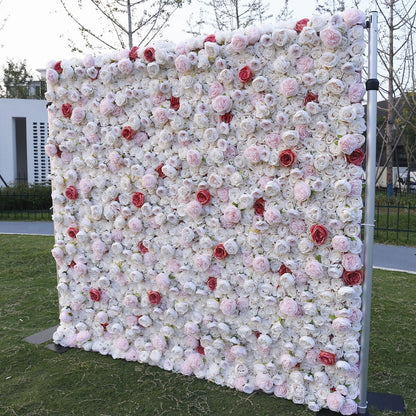 3D Flower Wall On Cloth Fabric Wedding Party Photo Backdrop Bridal Shower Baby Shower Special Event  Easy Quick Assemble