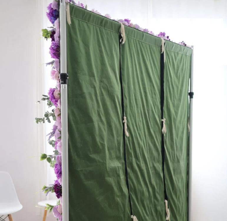 3D Romantic Flower Green Plants Wall For Wedding Arrangement Event Salon Party Photography Backdrop Fabric Rolling Up Curtain Fabric Cloth