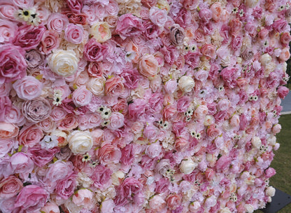 Rosa Blumenwand für Hochzeitsarrangement, Event, Salon, Party, Fotografie, Hintergrundstoff, aufrollbarer Vorhangstoff