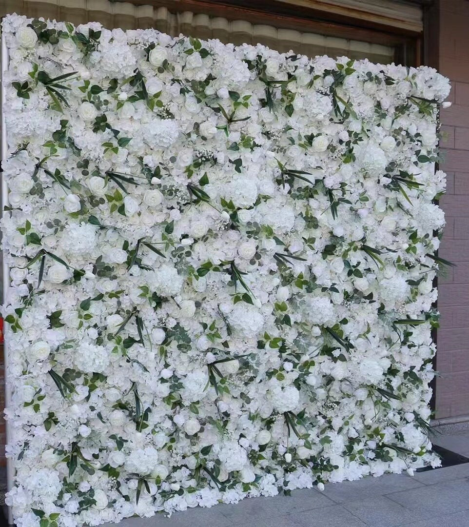 5D Romantic AutumnTulips Floral Wall For Wedding Arrangement Event Salon Party Photography Backdrop Fabric Rolling Up Curtain Fabric Cloth