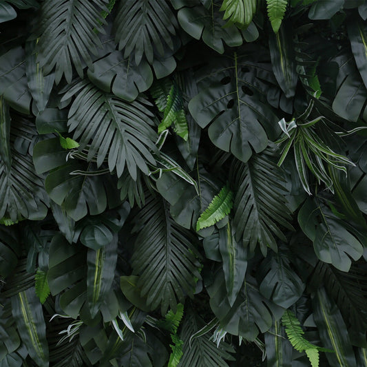 Artificial Fake Monstera Palm Leaves Backdrop Wall For Event Salon Party Photography Backdrop Fabric Rolling Up Curtain Fabric Cloth