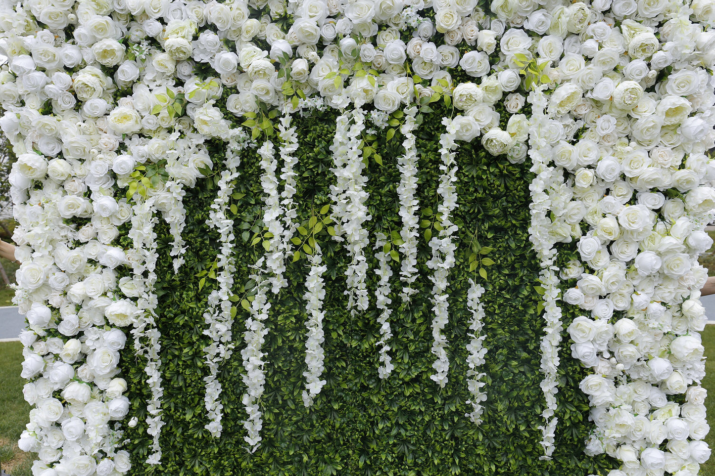 3D Vines Flower Wall Green Plants For Wedding Arrangement Event Salon Party Photography Backdrop Fabric Rolling Up Curtain Fabric Cloth