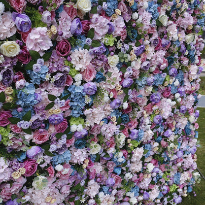 New Customized Flower Wall For Wedding Arrangement Event Salon Party Photography Backdrop Fabric Rolling Up Curtain Fabric Cloth