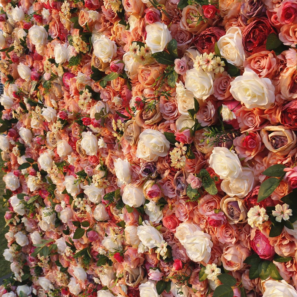 Floral Wall for Wedding Arrangement Fake Flower Wall For Photography Backdrop Bridal Shower Event Salon Party Decor Panels 15.75&quot;x23.62&quot;