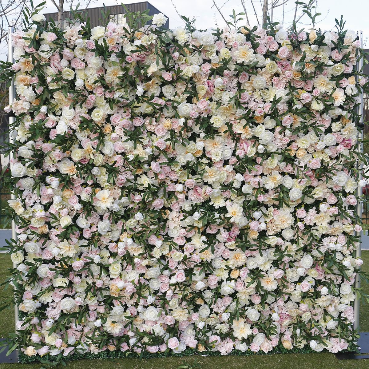 New Arrival Artifical Flower Wall For Wedding Arrangement Event Salon Party Photography Backdrop Fabric Rolling Up Curtain Fabric Cloth