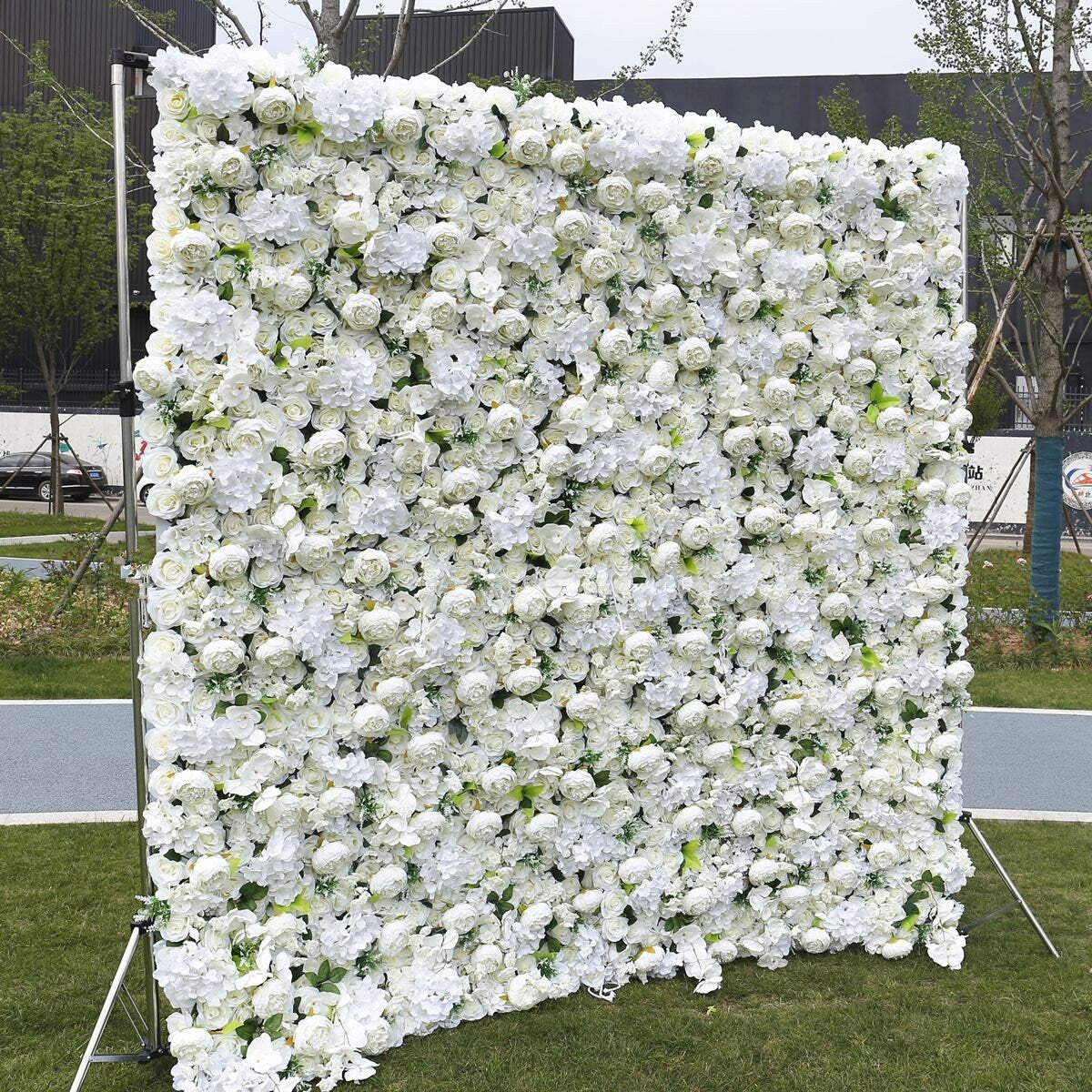 New Arrival Peony Flower Wall For Wedding Arrangement Event Salon Party Photography Backdrop Fabric Rolling Up Curtain Fabric Cloth