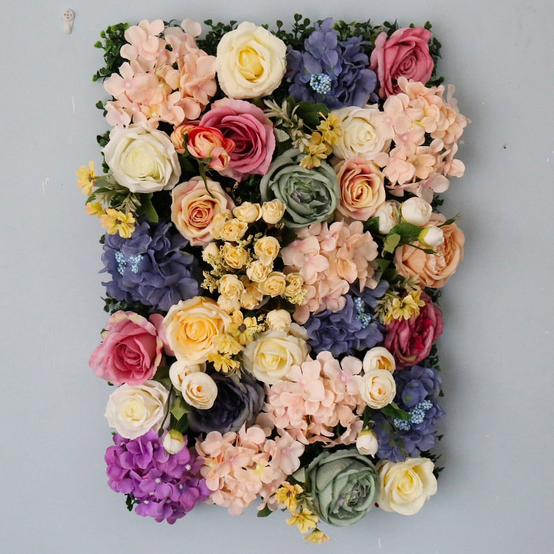 Mixed Colors Flower Wall For Wedding Photography Backdrop Bridal Shower Event Salon Party Arrangement Decor Floral Panels 40x60cm