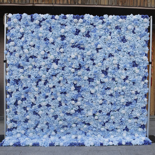 New Design Blue Flower Wall For Wedding Photography Backdrop Special Event Party Boutique Shop Arrangement Decor Floral Panels 40x60cm