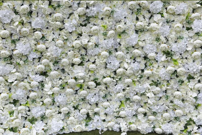 New Design White Peony Flower Wall For Wedding Arrangement Event Salon Party Photography Backdrop Fabric Rolling Up Curtain Fabric Cloth