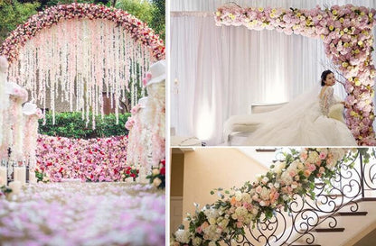 Flower garland, Floral arch,Wedding flower arch, Wedding garland, Chuppah flowers, wedding arbor,table Center piece 1m