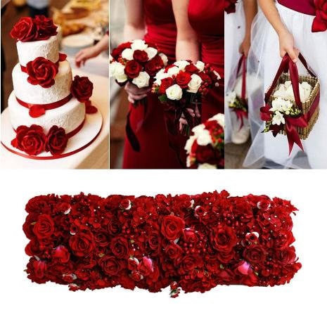 Red Flower garland, Floral arch,Wedding flower arch, Wedding garland, Chuppah flowers, wedding arbor,table Center piece 3.28ft